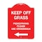 Signmission Designer Series Sign Lawn Boss Sign Stake Kit, Red & White Aluminum Sign, 18" x 24", RW-1824-23888 A-DES-RW-1824-23888 - alternate 1